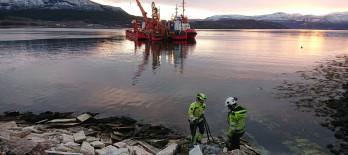 Installation of submarine cable between Fauske and Breivik